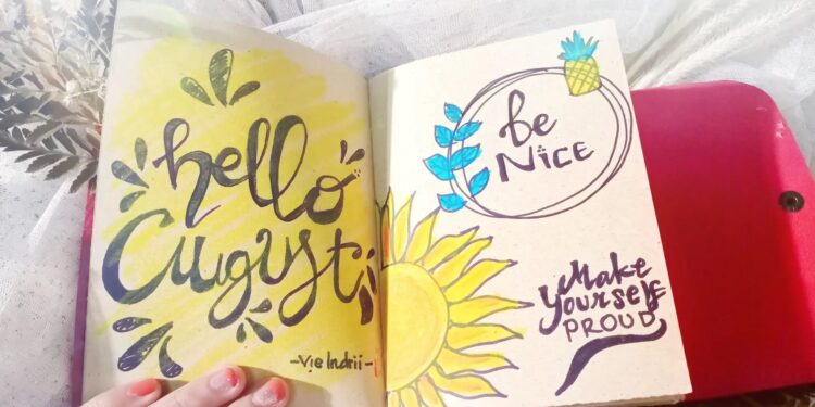 Hand Drawn Notebook August Custom Notebook Personalized Journal Standard Order