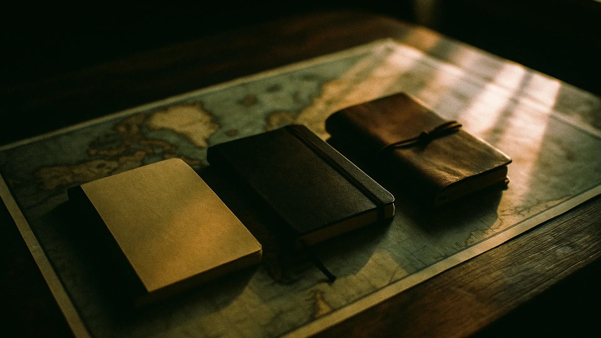 Leather Bound Notebooks On Map Custom Notebook Personalized Journal Standard Order