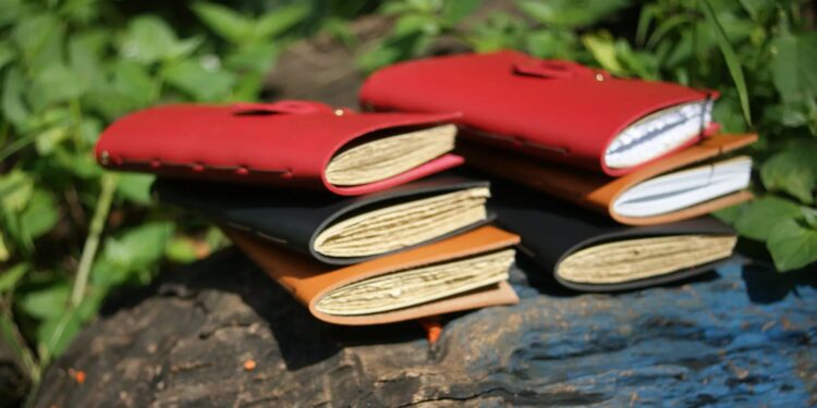 Leather Bound Notebooks Stack Custom Notebook Personalized Journal Standard Order 2