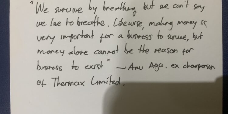 May Business Money Survival Quote