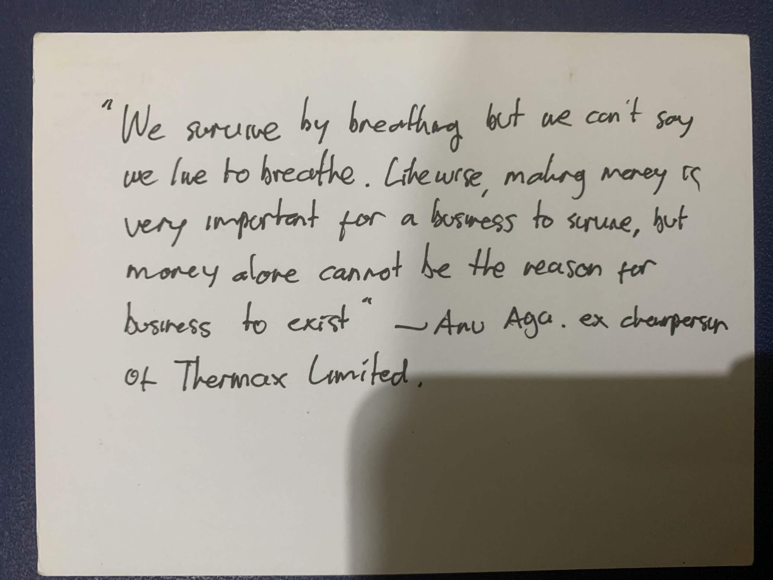 May Business Money Survival Quote