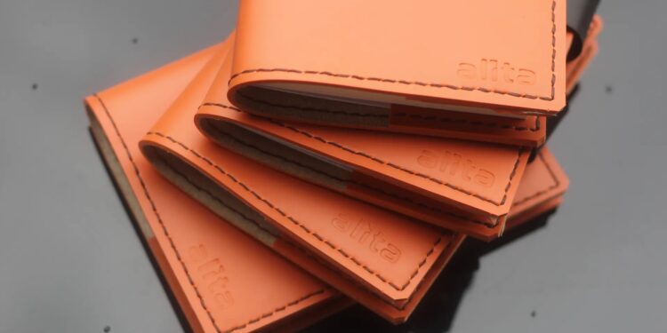 Orange Leather Custom Notebooks Custom Notebook Personalized Journal Standard Order