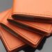 Orange Leather Custom Notebooks Custom Notebook Personalized Journal Standard Order