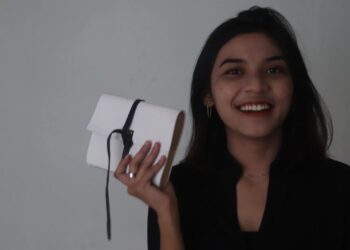 White Notebook Woman Holding Custom Notebook Personalized Journal Standard Order