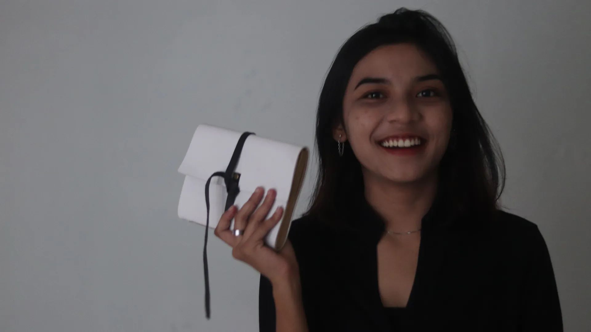 White Notebook Woman Holding Custom Notebook Personalized Journal Standard Order