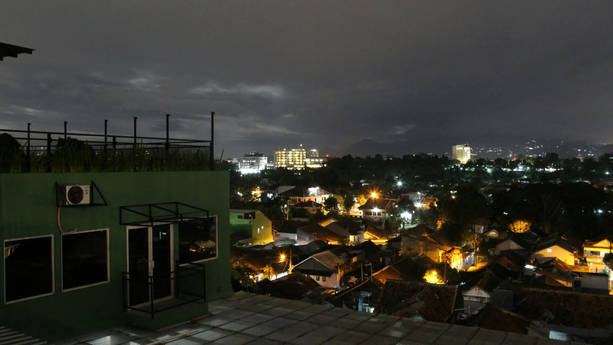 Bogor at night, seen from the workshop roof