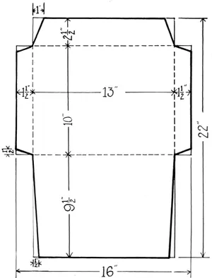 Plate VI. Pattern for a simple envelope.
