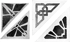Plate XVI. Blotter pad corners with original units by grammar-school children.