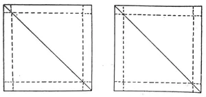 Figure 7—Pattern for the four corners. Dotted lines represent the margins.