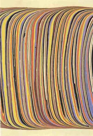 Drawing of the colors thrown on [see preceding table] for Nonpareil or Comb Marble. See Page 106 .