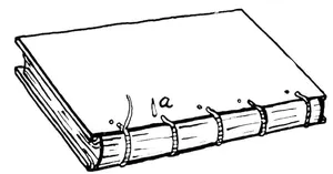 Fig. 26. Lacing cords into boards.