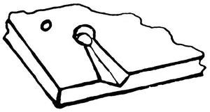 Fig. 27. Detail of holes and trough for cords.
