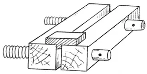 Knocking-down Iron screwed into Press.