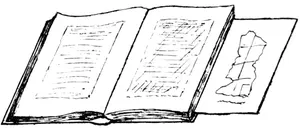 Shewing Book with Map thrown out.