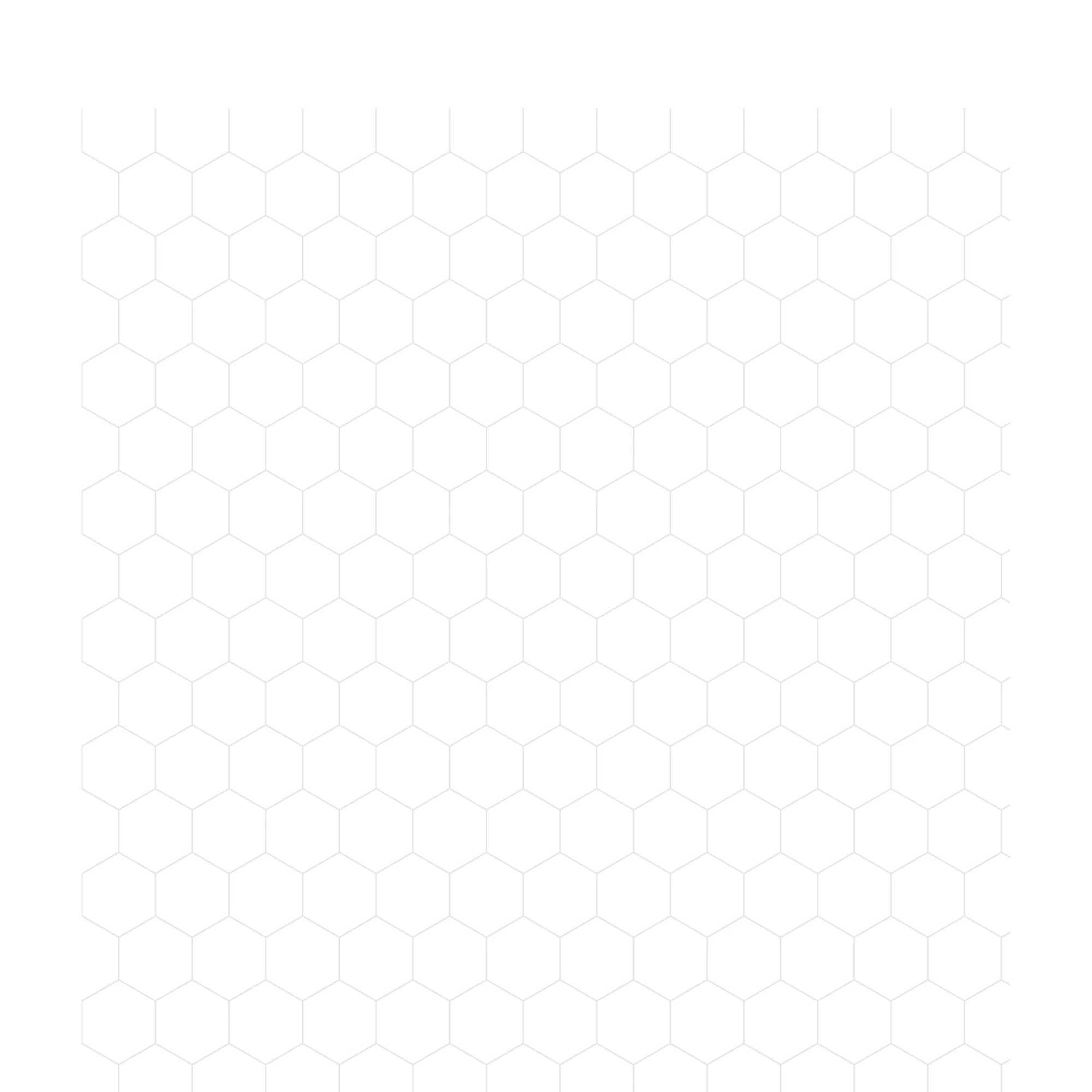A close view of the hexagonal grid, the cells meeting edge to edge across the page.