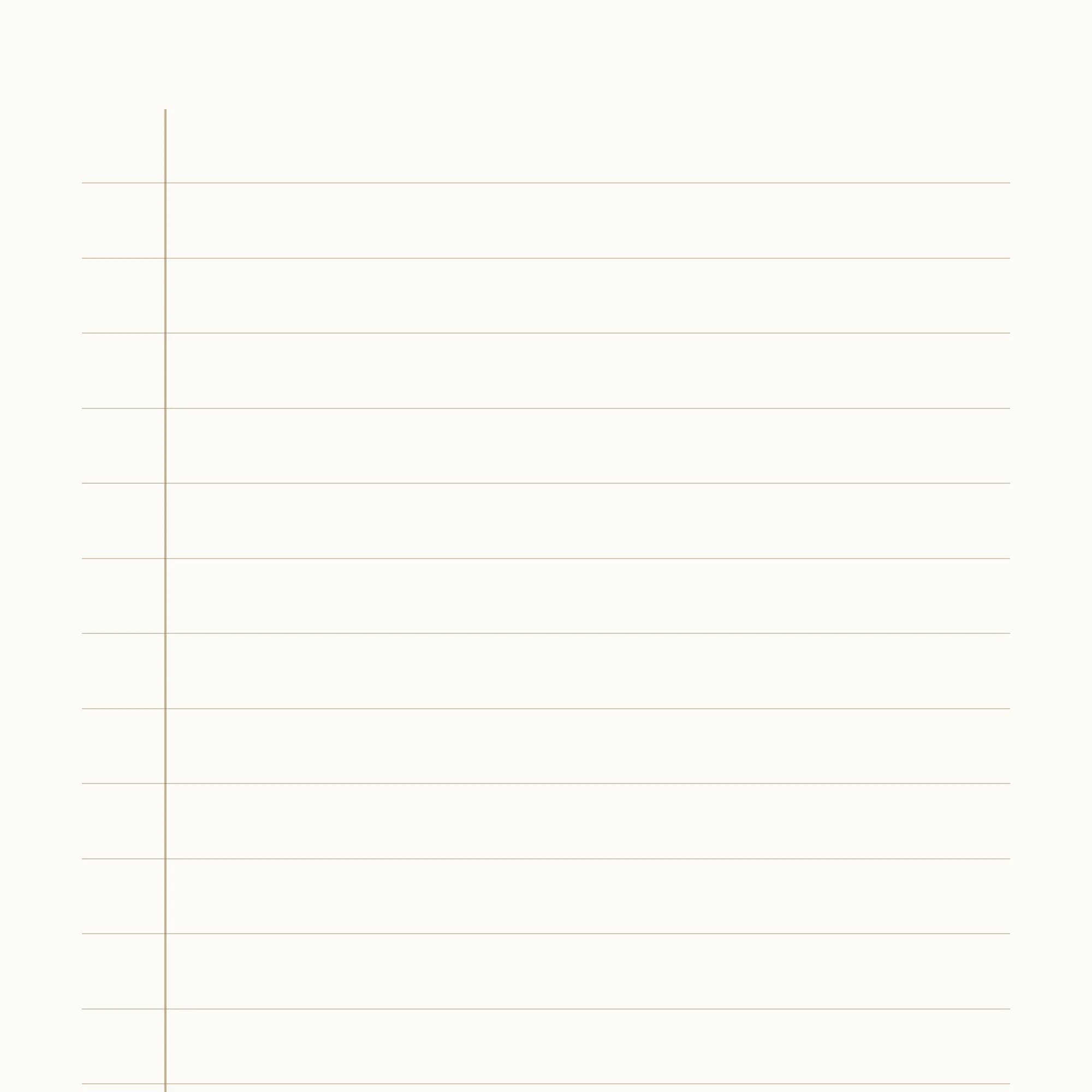 A close view of the widely spaced ruling, with the margin rule at the left.
