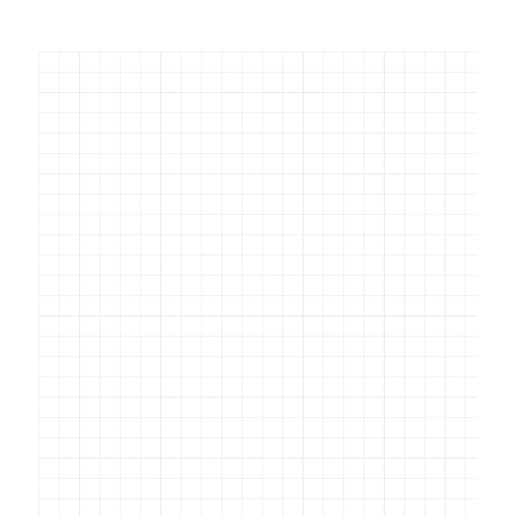 A close view of the square grid, five-millimetre squares formed by grey lines crossing at right angles.